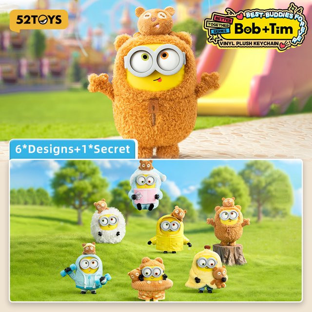 52TOYS Bob & Tim Best Buddies Forever Series, Vinyl-Plüsch-Schlüsselanhänger, Blind Box - Bild 1