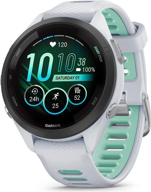 Garmin Forerunner 265S GPS Smartwatch mit AMOLED Display in Weiß und Schwarz mit Sleep Tracking - Bild 2