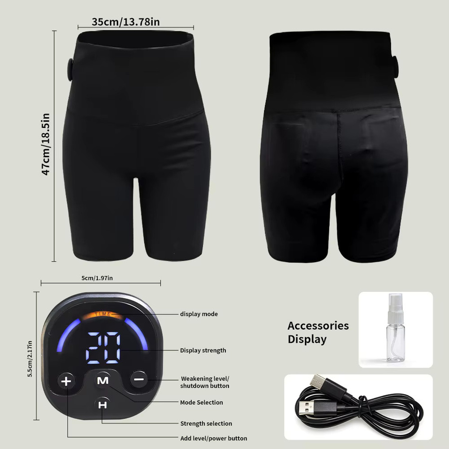 VamsLuna EMS Toning Shorts, Black, Unisex - Bild 6
