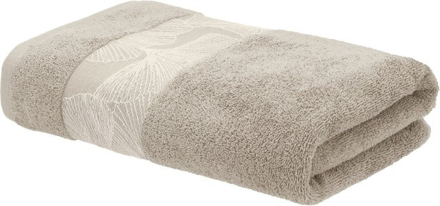 LIVARNO Frottier-Duschtuch aus Baumwolle, Farbe: Beige, Breite: 70 cm, Länge: 140 cm - Bild 1