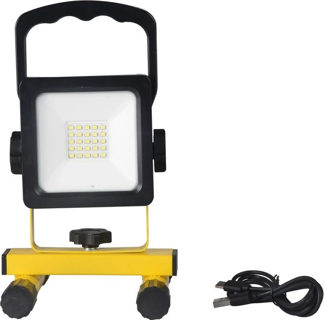 LED's Work Aufladbare LED Arbeitsleuchte 12W mit 6.500 K Kaltweiß, IP54, Schwarz-Gelb - Bild 1