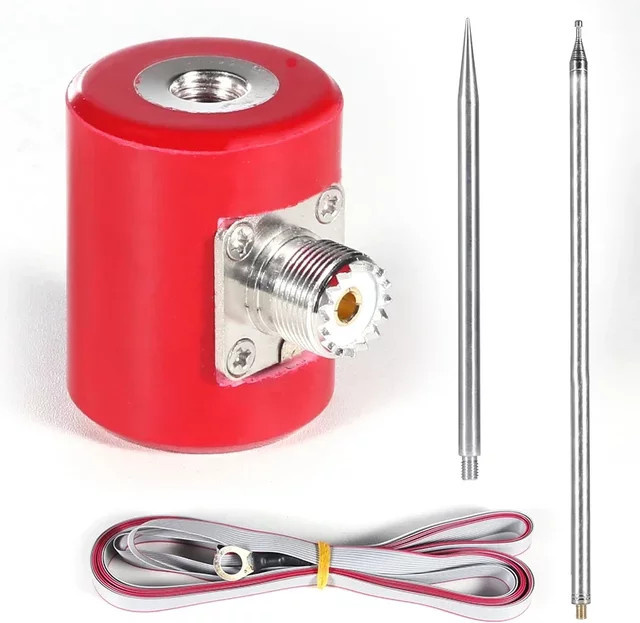 AISANRAY QRP-HF-Antenne aus Edelstahl, 14 m - 30 MHz, 1/4 Wellenlänge für USDX QRP-Radio, Farbe: Rot - Bild 1