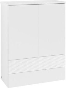 V&B Highboard Antao mit Frontstruktur in Weiß, Wandmontage, B/H/T: 104 x 81,4 x 35,6 cm - Bild 1