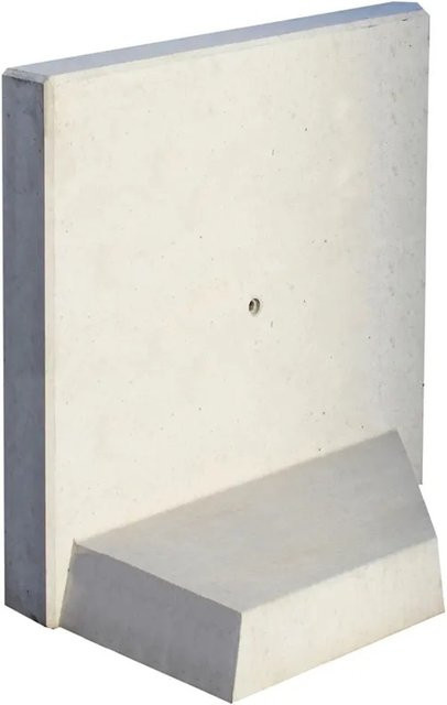 Diephaus L-Stein Ecke bewehrt Grau 90 Grad B: 80 cm, H: 100 cm, T: 100 cm, Tiefe: 8 cm, 2-teilig - Bild 1