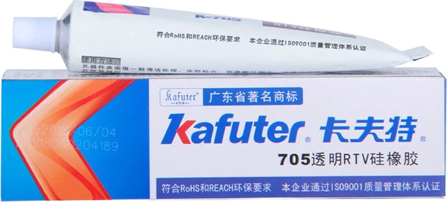 Kafuter K-705 Transparenter Silikonkautschuk Wasserdichter Klebstoff und Dichtmittel, 45 g - Bild 1