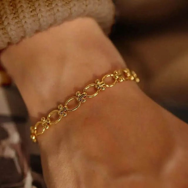 Meaeguet Armband, 18 Karat vergoldet, Edelstahl, Gold, Damen - Bild 1