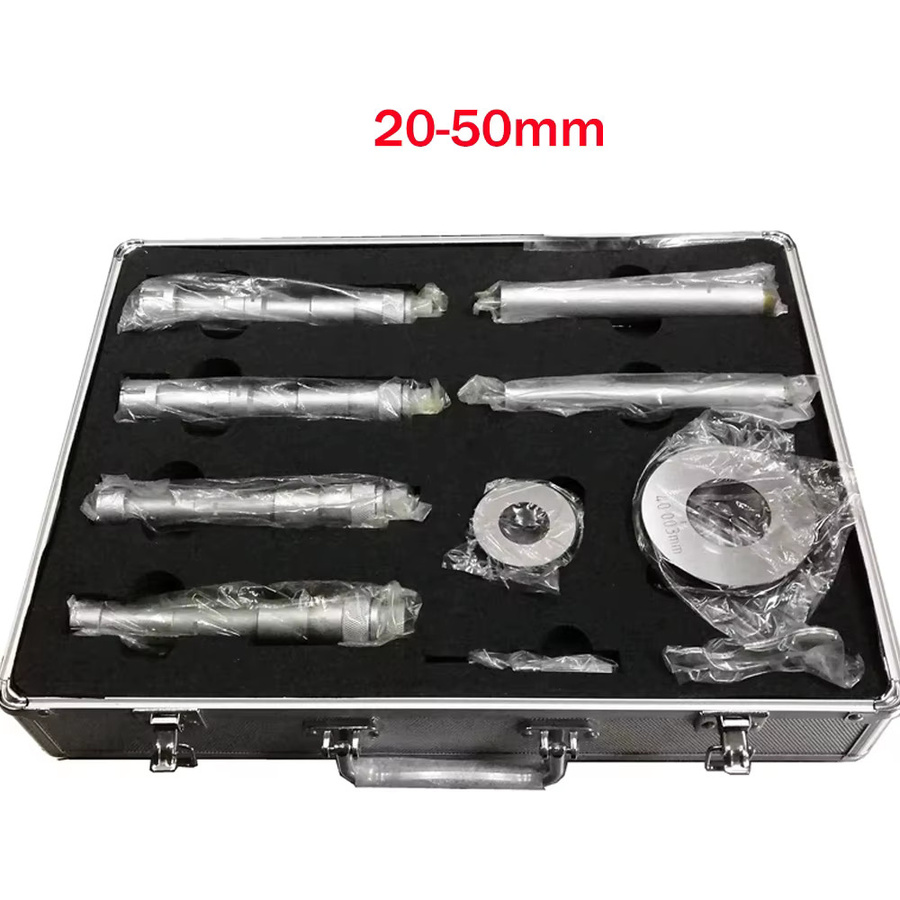 ETOPOO Dreipunkt-Innenmikrometer-Set in Silber mit Messbereichen 6-12mm, 12-20mm, 20-50mm und 50-100mm - Bild 3