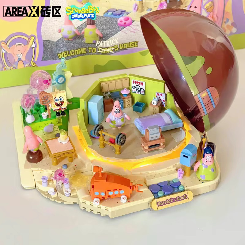 AREA-X Patrick Star Steinhaus Bausteine, Spongebob, Meerestiere - Bild 2