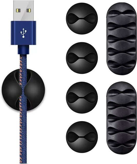VORILYNEX Silikon USB-Kabel-Organizer und Kabelhalter für Schreibtisch-Management von Maus- und Kopfhörerzubehör - Bild 1