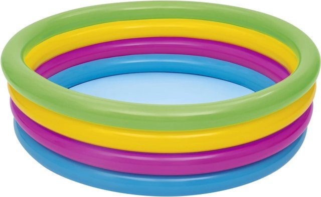 Bestway Swim Squad aufblasbares Planschbecken für Kinder, rund, Multicolour, Durchmesser: 157 cm, Höhe: 46 cm - Bild 1