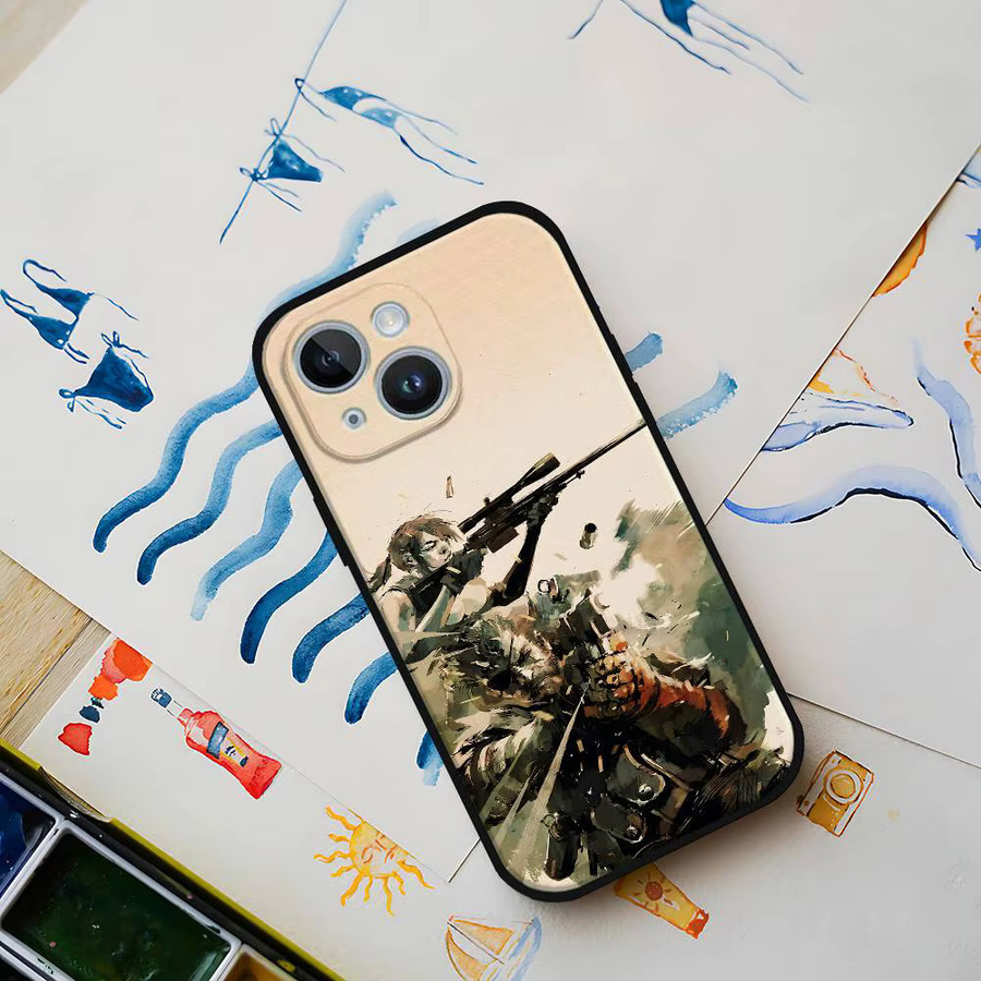 Metal Gear Solid Handyhülle für iPhone 11 bis iPhone 17 Pro Max, matte weiche Silikonhülle, Multicolor - Bild 5