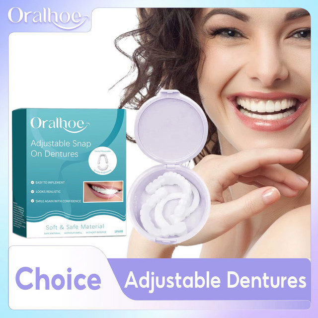 Oralhoe Aufsteckbare Provisorische Zahnprothesen für Ober- und Unterkiefer, Unisex - Bild 1
