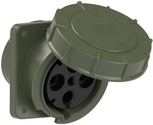 PC Electric Power Twist 444-6.u CEE Anbaudose 125A 4-polig in Grün IP67 - Bild 1
