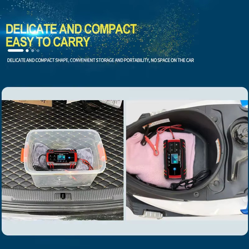 EAFC Autobatterieladegerät 12V/24V 8A mit Touchscreen und LCD-Display für Blei-Säure-Batterien inklusive Pulsreparatur und Schnellladefunktion - Bild 3