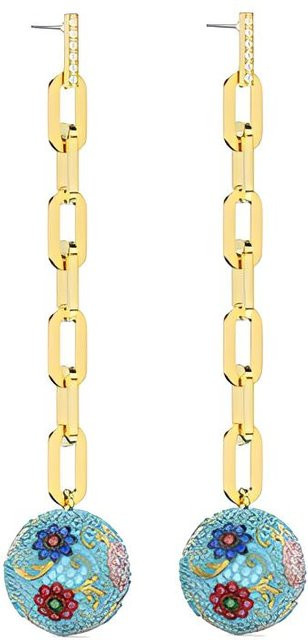Swarovski Ohrringe Blume des Glücks, vergoldet, Damen, beige - Bild 1