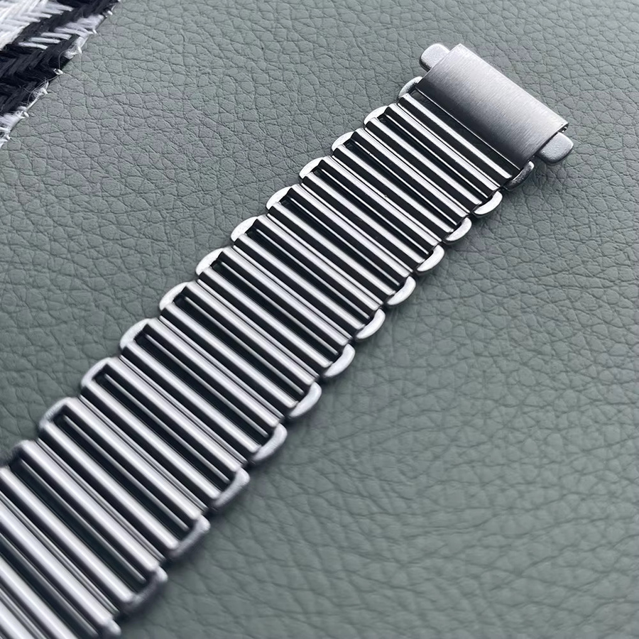 Pierre Bonklip Uhrenarmband Edelstahl, Vintage, Silber, 20 mm, Unisex - Bild 2