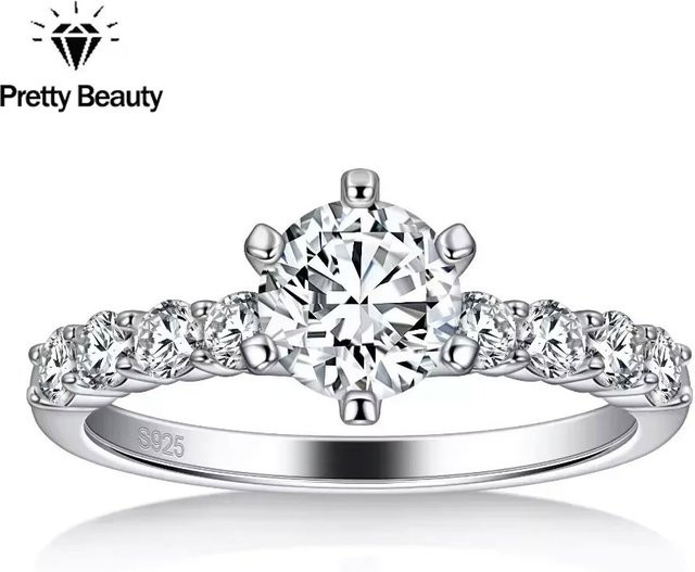 Pretty Beauty Verlobungsring, 925 Silber, Moissanit, Damen - Bild 1