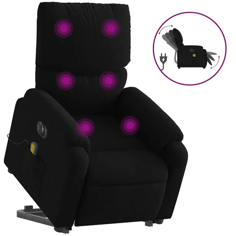 Vidaxl Elektrischer Massagesessel mit Aufstehhilfe in Schwarz - Bild 6