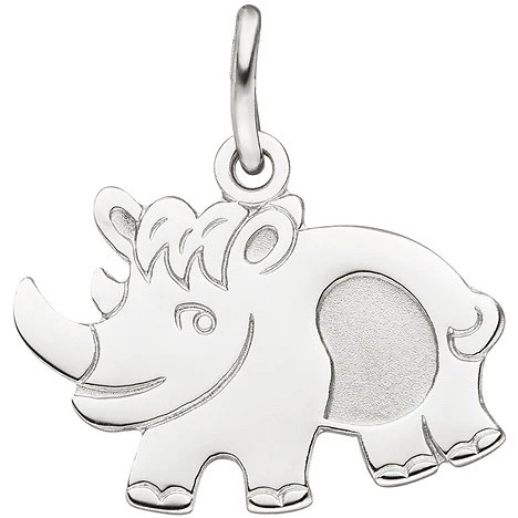 Colfem Anhänger Nashorn, 925 Silber, Unisex - Bild 1