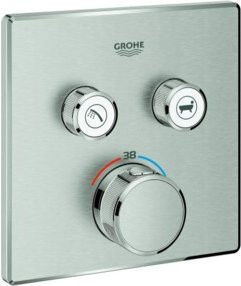 Grohe Grohtherm Smartcontrol Fertigset Duscharmatur in Chrom mit 2 Absperrventilen und Safety Stop, Eckausführung - Bild 1