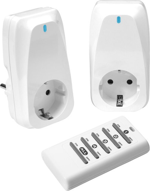 Vivanco 2-fach Indoor Funksteckerset, 1000W, Weiss (63782) - Bild 1