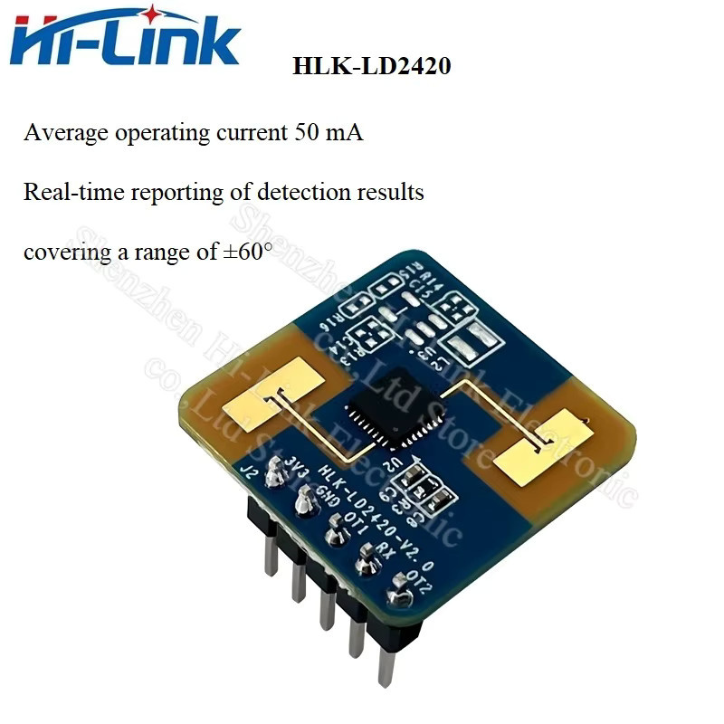 Hi-Link 7er Set LD2410S LD2420 LD2450 LD2410B 24GHz FMCW Radar Modul zur Erkennung menschlicher Präsenz mit GPIO und UART Unterstützung - Bild 2