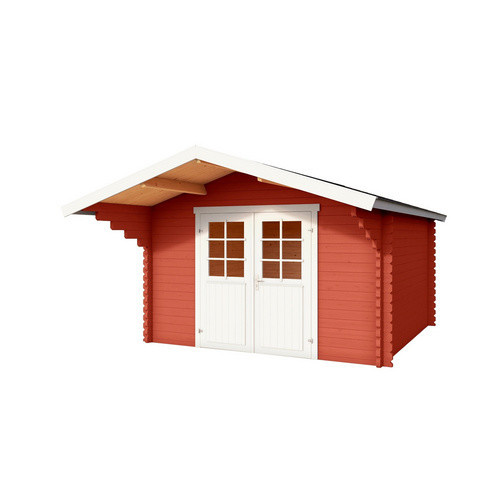 Lasita Holz-Gartenhaus Viljandi 34 mit Satteldach in Schwedenrot, B/T/H: 339,7 x 445 x 245,1 cm - Bild 3