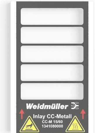 Weidmüller Gerätemarkierung CC-M 15/60 2X3 AL SDR in Silber aus Aluminium - Bild 1