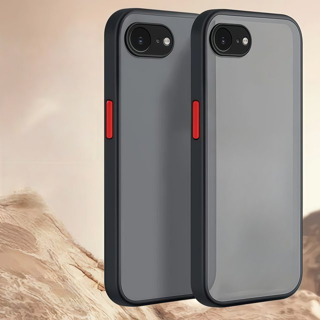Stoßfeste Handyhülle mit Farbkontrast und mattem Hautgefühl für iPhone SE 2022/2020, iPhone 8/7, XR und XS in Multicolour, Blau und Schwarz - Bild 1