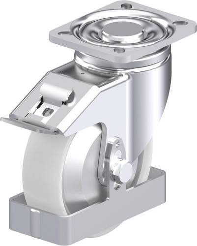 Blickle Stahlblech-Lenkrolle LH-PO 125G-1-FI-FA-FS in Silber, Rad-Durchmesser: 125 mm, Tragfähigkeit: 300 kg - Bild 1