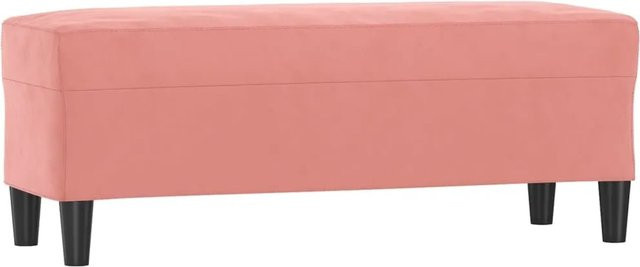 vidaXL Sitzbank aus Samt in Rosa, B/T/H: 100 x 35 x 41 cm - Bild 1