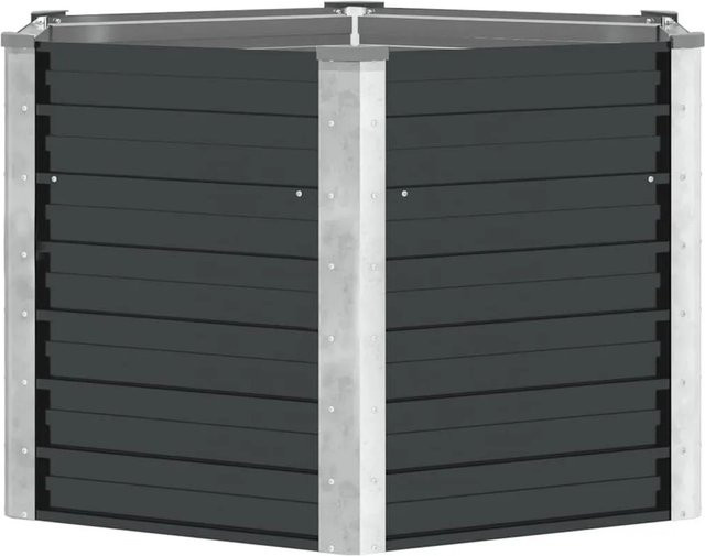 vidaXL Garten-Hochbeet aus verzinktem Stahl in Anthrazit, B/T/H: 129 x 129 x 77 cm - Bild 1