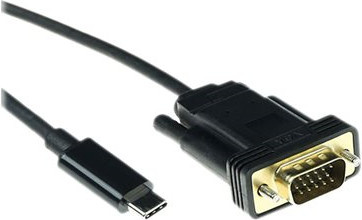 ACT USB Type C auf VGA Konvertierungskabel, Schwarz, Länge: 2 m - Bild 1