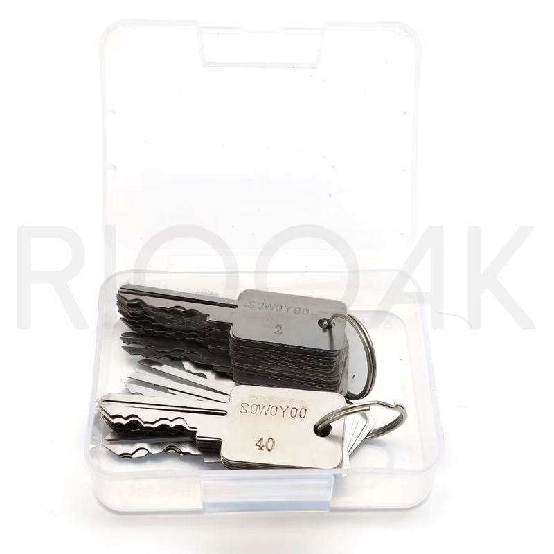 SOWOYOO 48-in-1 Schlosserwerkzeug-Set in Silber für Stierkopf-, S-Nut- und Wortschlösser - Bild 3