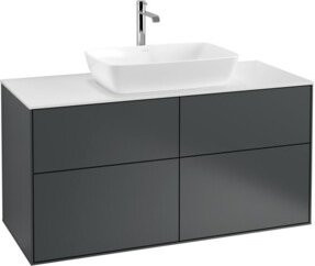 V&B Waschtischunterschrank Finion mit Wandbeleuchtung, Farbe Weiß lackiert, B/T/H: 120 x 50,1 x 60,3 cm - Bild 1