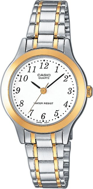 Casio Damenuhr, Quarz, Edelstahl, 27 mm, Weiß - Bild 1