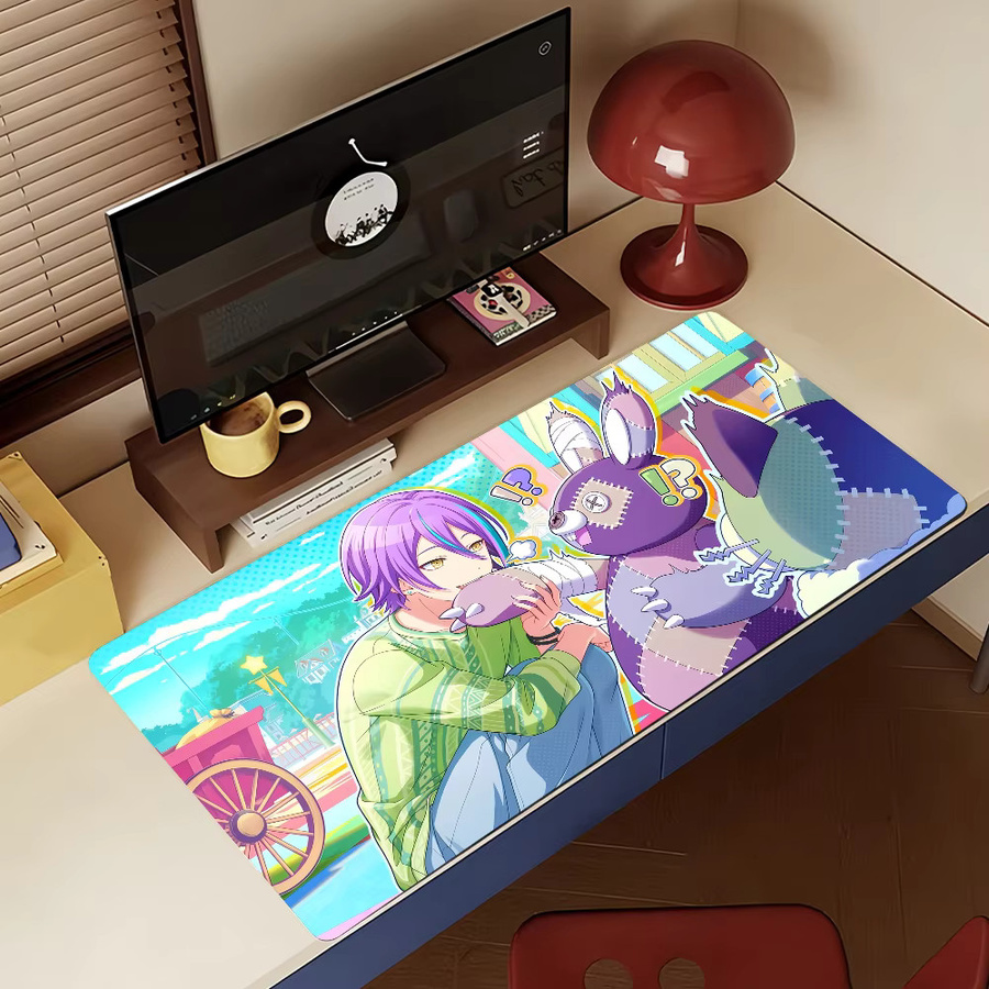 Singer Kamishiro R-Rui Mauspad in Multicolour, große rutschfeste und wasserdichte Tastaturunterlage mit genähtem Rand für Gaming und Büro - Bild 5