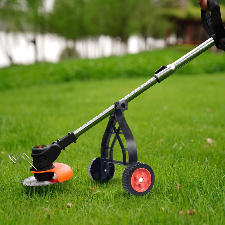 Verstellbares Rasenmäher-Stützrad in Schwarz als Ersatzteil und Unkrautschneider für deinen Garten - Bild 2
