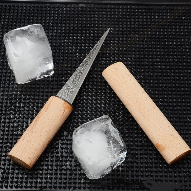 Aixiangru Konischer Eisstecher mit Holzgriff aus Edelstahl in Braun - Bild 1