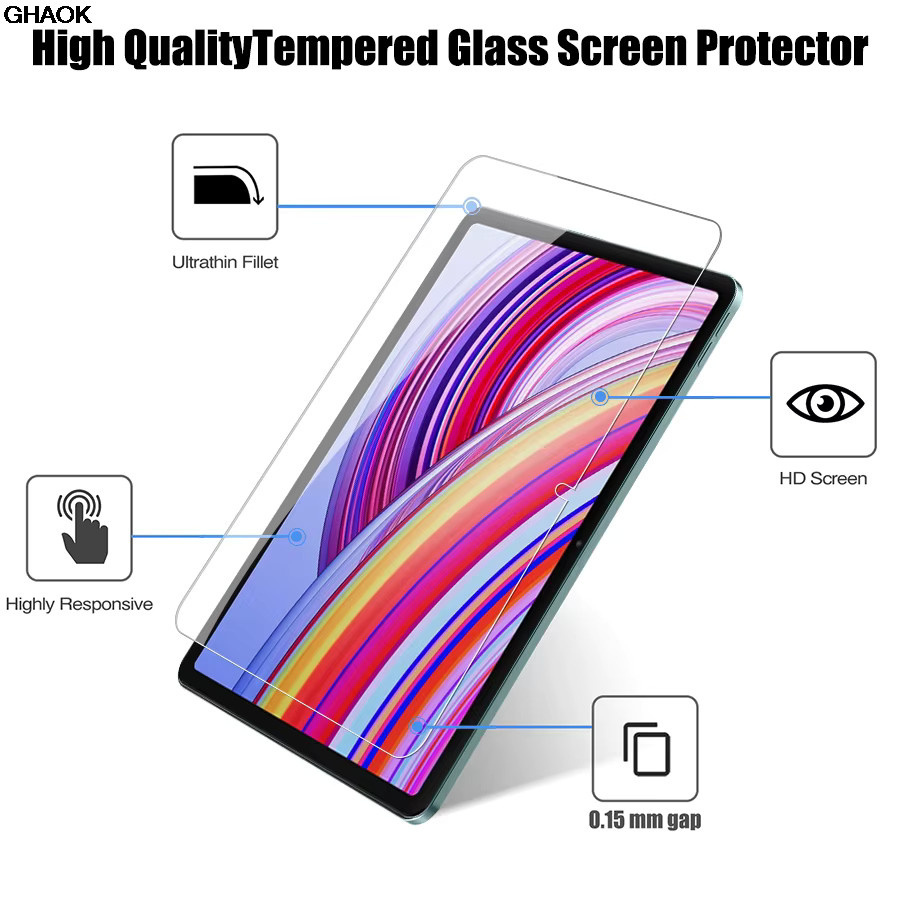 2er-Set Gehärtetes Glas Display Schutzfolie für Xiaomi Redmi Pad Pro 12,1 Zoll und Redmi Pad 11 Zoll, Transparent, 9H Härte - Bild 3