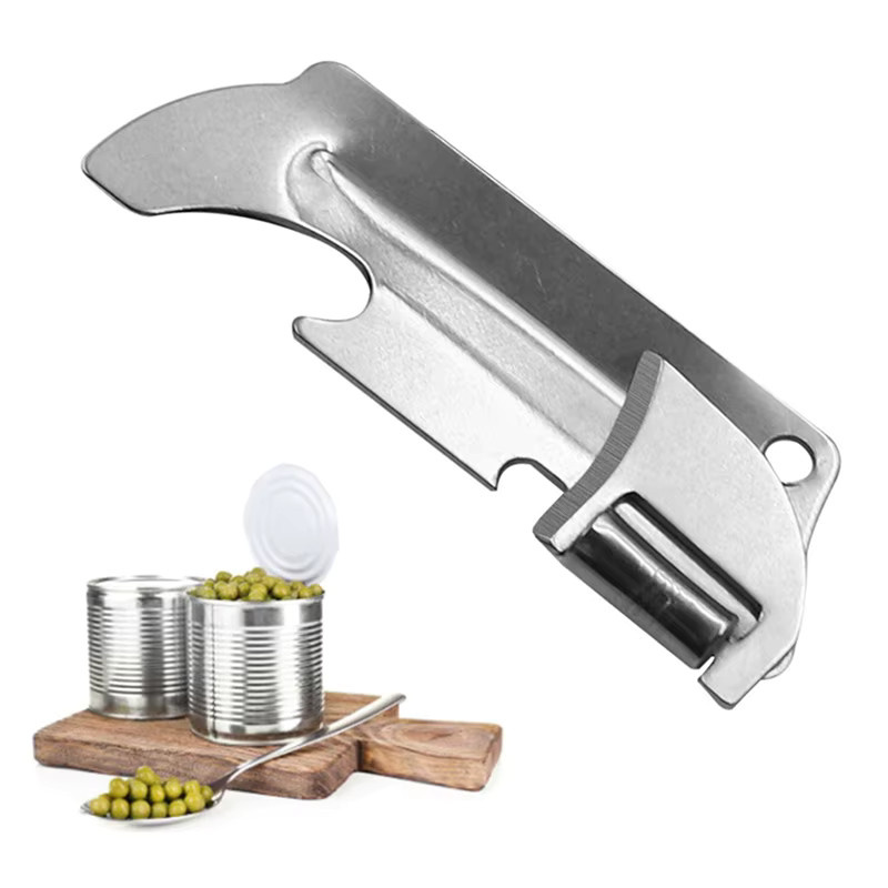 Utili-Key 2-in-1 Multifunktions-Dosenöffner aus poliertem Edelstahl in Silber - Bild 2