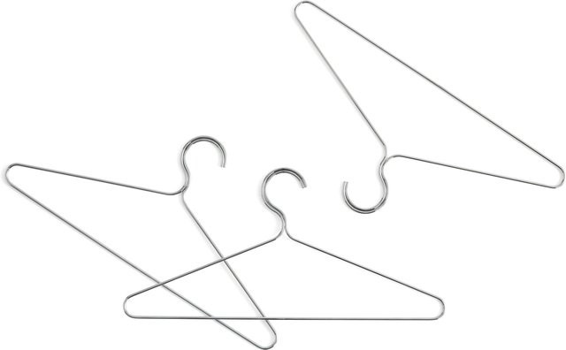 HAY Colour Kleiderbügel 3er Set aus Metall in Silber - Bild 1