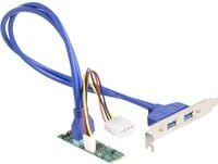 Delock M.2 Key B+M auf 2 x USB Typ-A Schnittstellenerweiterung 5 Gbps in Blau - Bild 1