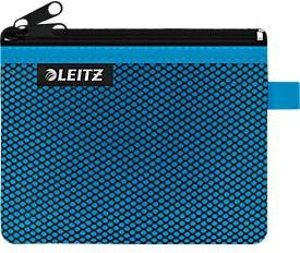 Leitz WOW Traveller Zip-Beutel mit durchsichtigem Netzfach und blickdichtem Fach, Größe S, grün - Bild 1