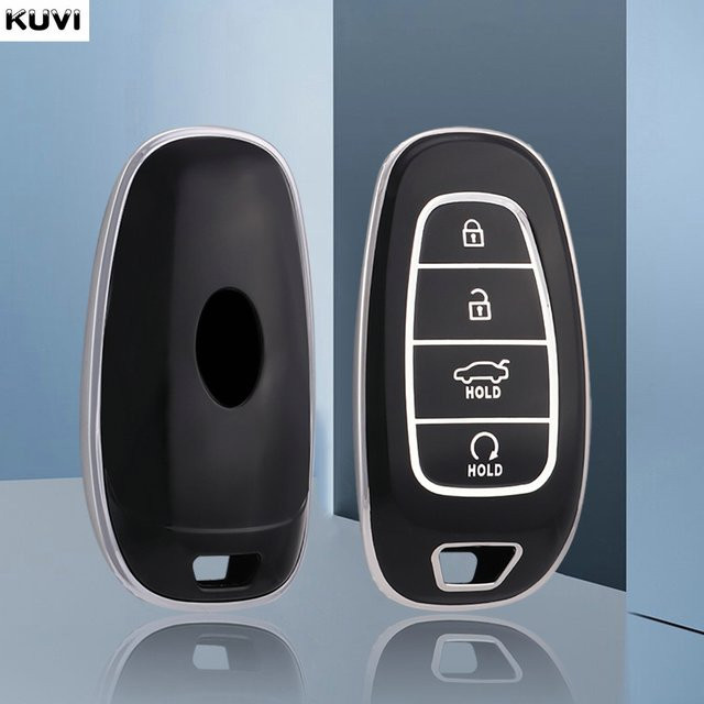 Kuvi TPU Schlüsselhülle für Hyundai Tucson Solaris Sonata Hybrid Nexo NX4 Santa Fe DN8 mit 4 Tasten - Bild 1