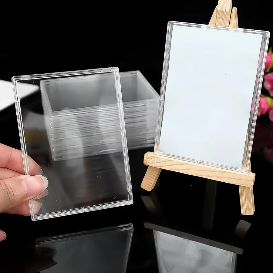 XJM Acryl-Kartenhüllen für Idol-Fotos und Spielkarten, hochtransparent und hart, 5 oder 10 Stück, Farbe: transparent - Bild 4