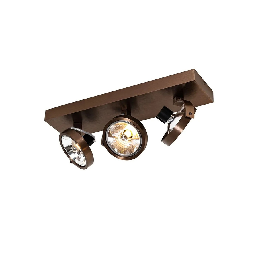 QAZQA Design Deckenstrahler Dunkelbronze aus Aluminium, 3-flammig, verstellbar und dimmbar, G9 Fassung - Bild 2