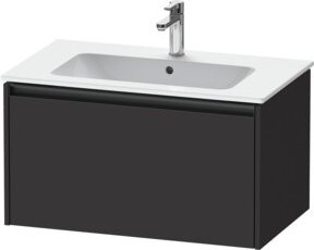 Duravit Waschtischunterschrank Ketho.2 in Graphit Matt, wandhängend mit 1 Auszug, B/T: 81 x 48 cm - Bild 1