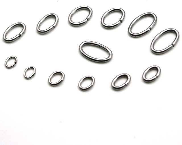 SUMOORL Spaltringe Edelstahl, oval, offen, 100 Stück - Bild 1