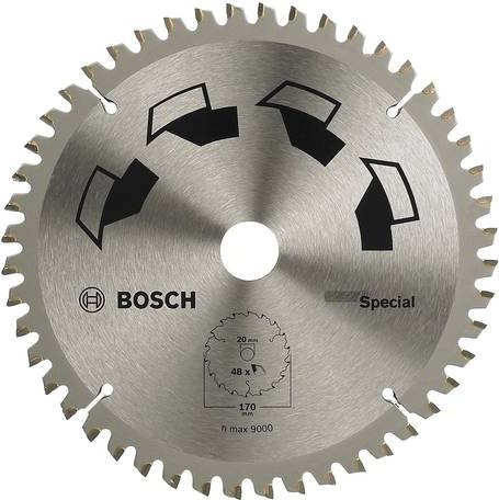 Bosch Hartmetall Kreissägeblatt mit 48 Zähnen, Durchmesser: 170 mm, Bohrung: 20 mm, Farbe: Silber - Bild 1